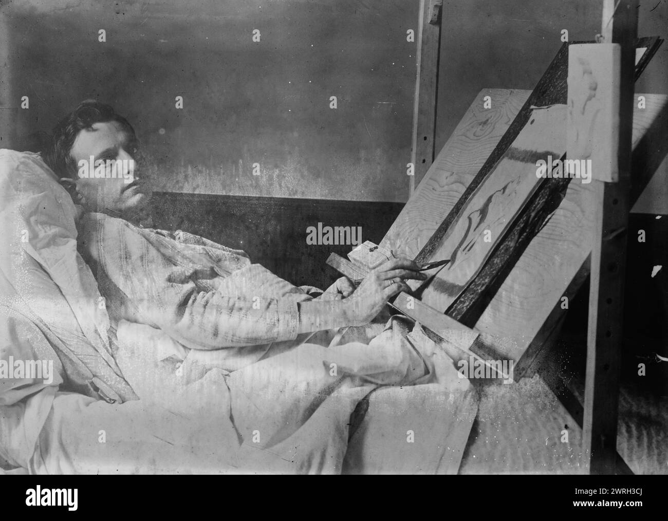 Cripple Learning Design, [Frankreich], zwischen 1915 und 1918. Ein behinderter Veteran, wahrscheinlich aus dem Ersten Weltkrieg Stockfoto