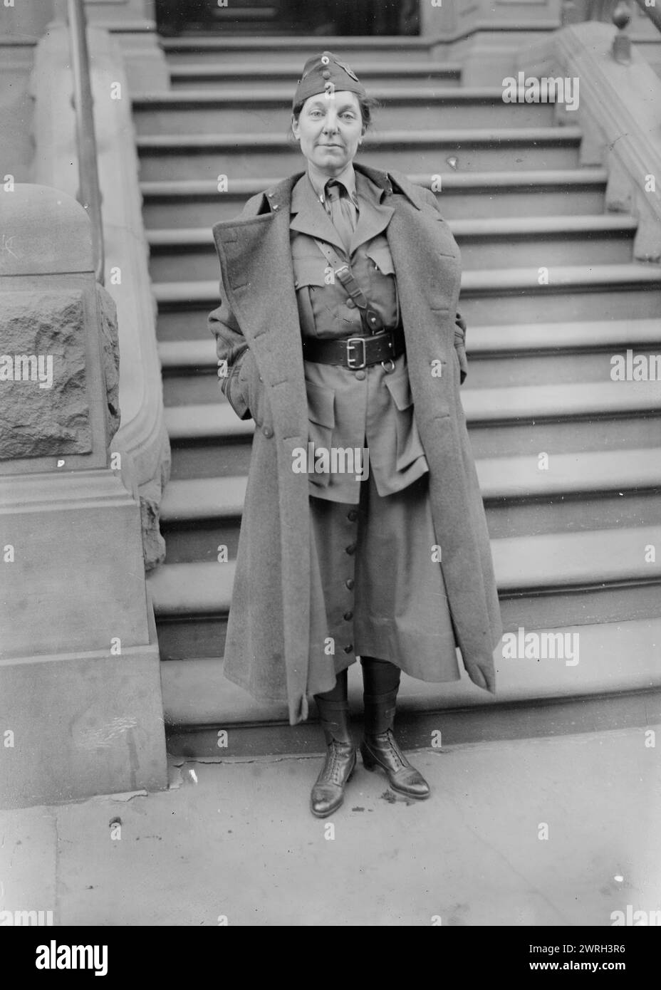 Captain Adelaide B. Baylis, 1917 oder 1918. Die Bakteriologin Adelaide Brooks Baylis (* 1965) diente als Kapitän im National League of Women's Services Motor Corps in New York während des Ersten Weltkriegs Stockfoto