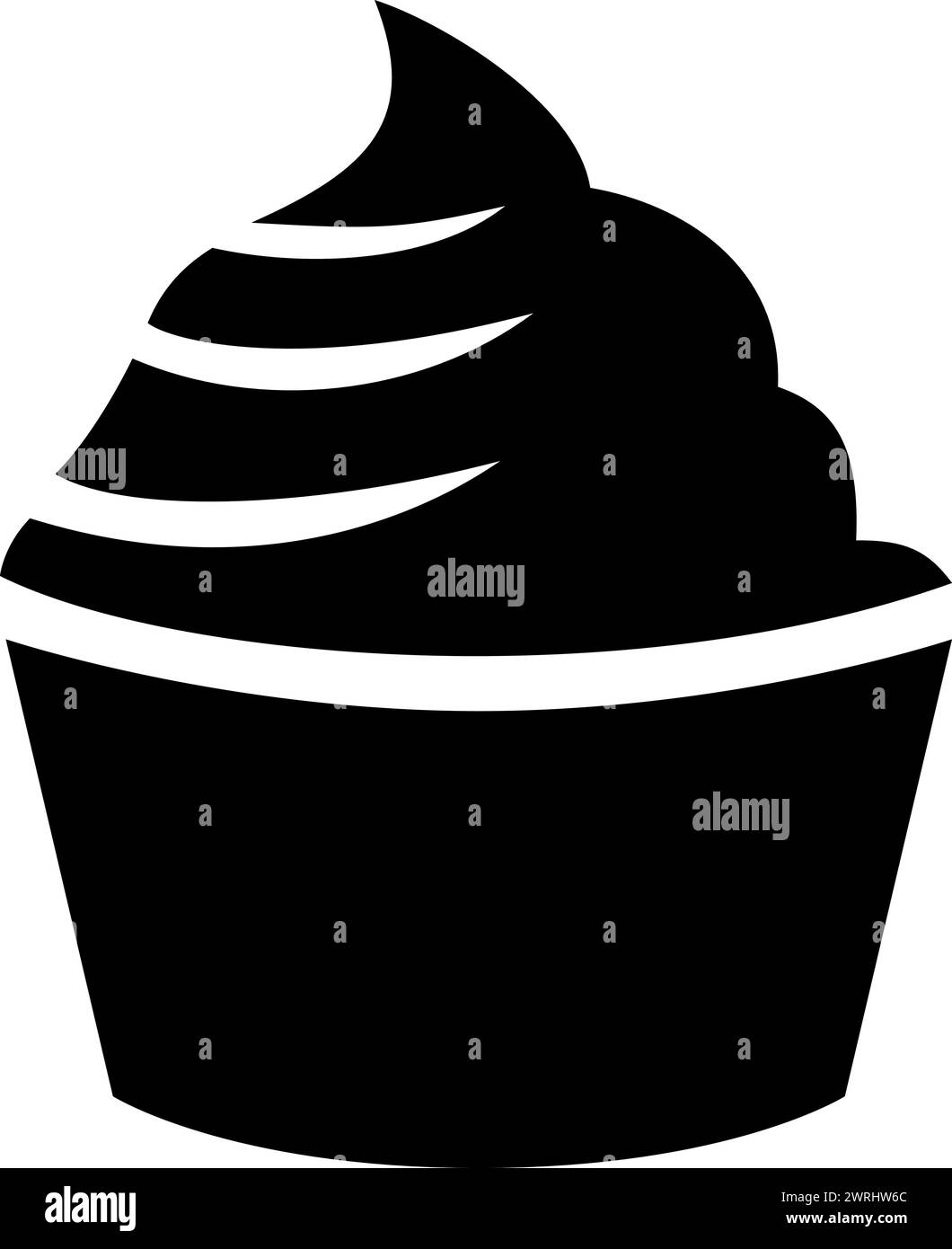 Flaches Symbol eines Cupcake als Diner-Symbol Stock Vektor