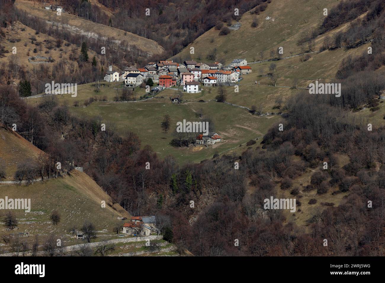 Ortsteil Erbonne, Fraktion Centro Valle Intelvi, Intelvi, Como, Lombardei, Italien Stockfoto