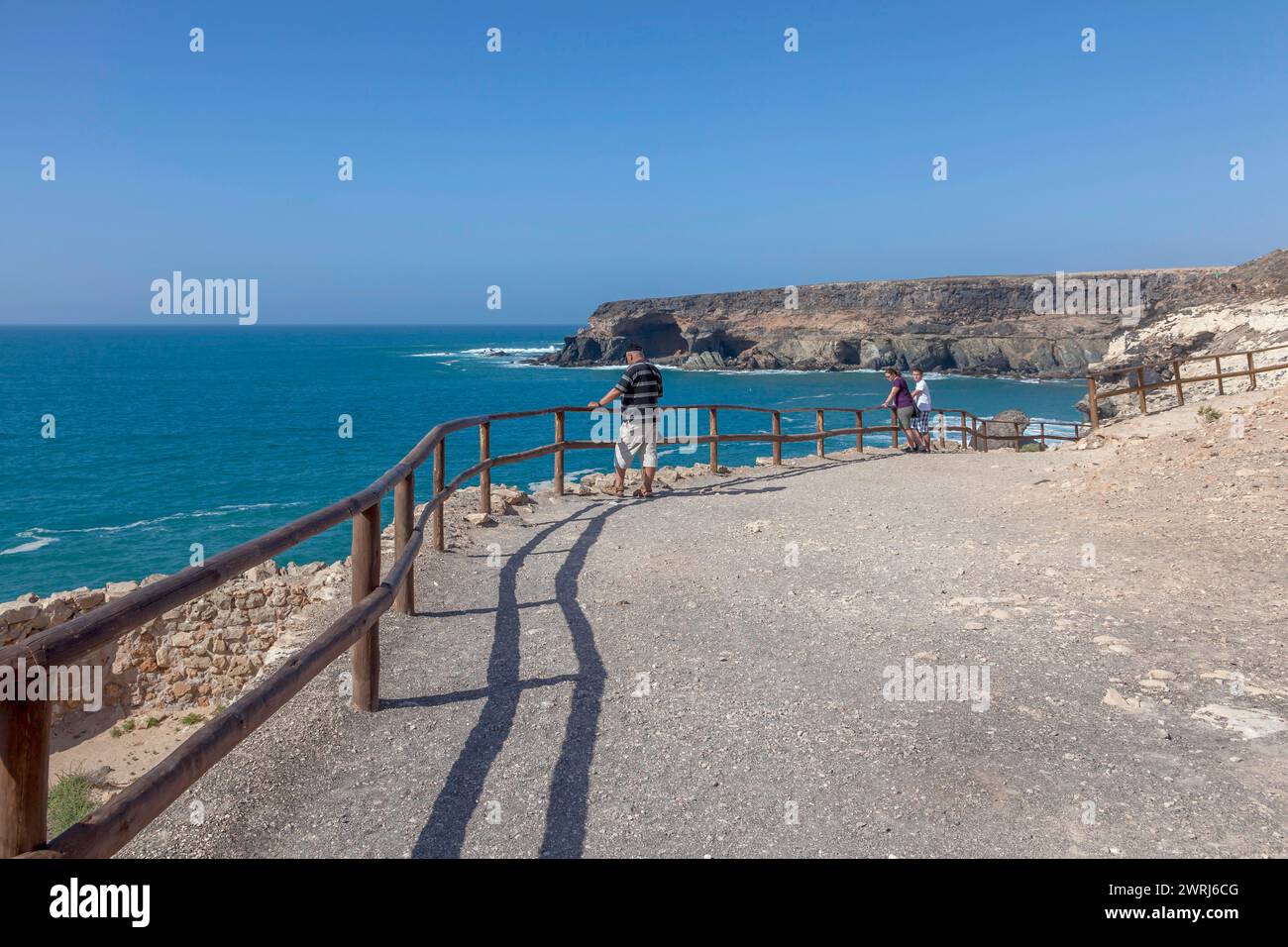 Pfad zu den Höhlen von Ajuy, Cuevas de Ajuy, Fuerteventura, Kanarischen Inseln, Spanien Stockfoto