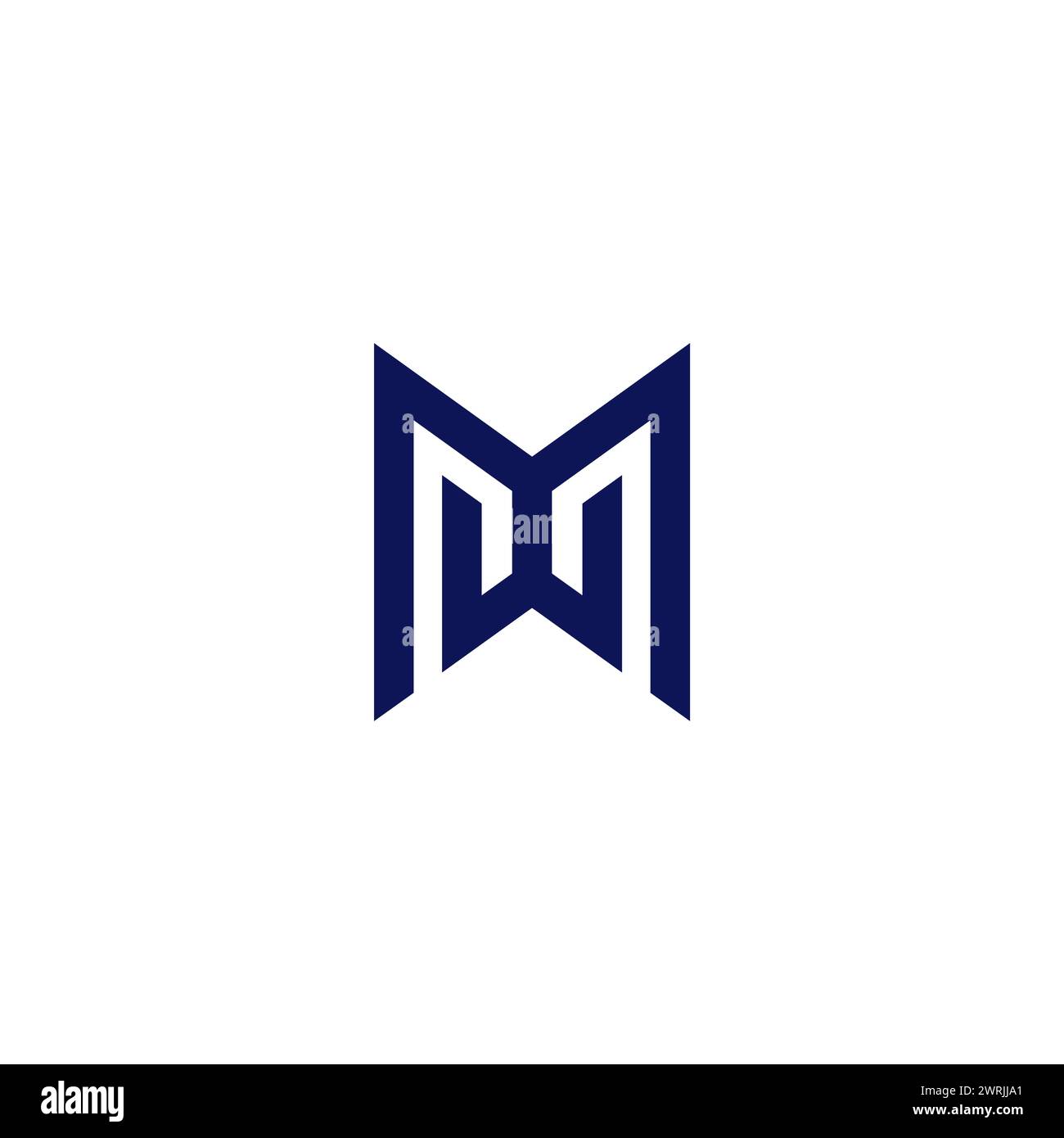 MW-Logo. Symbol für WM-Buchstaben Stock Vektor