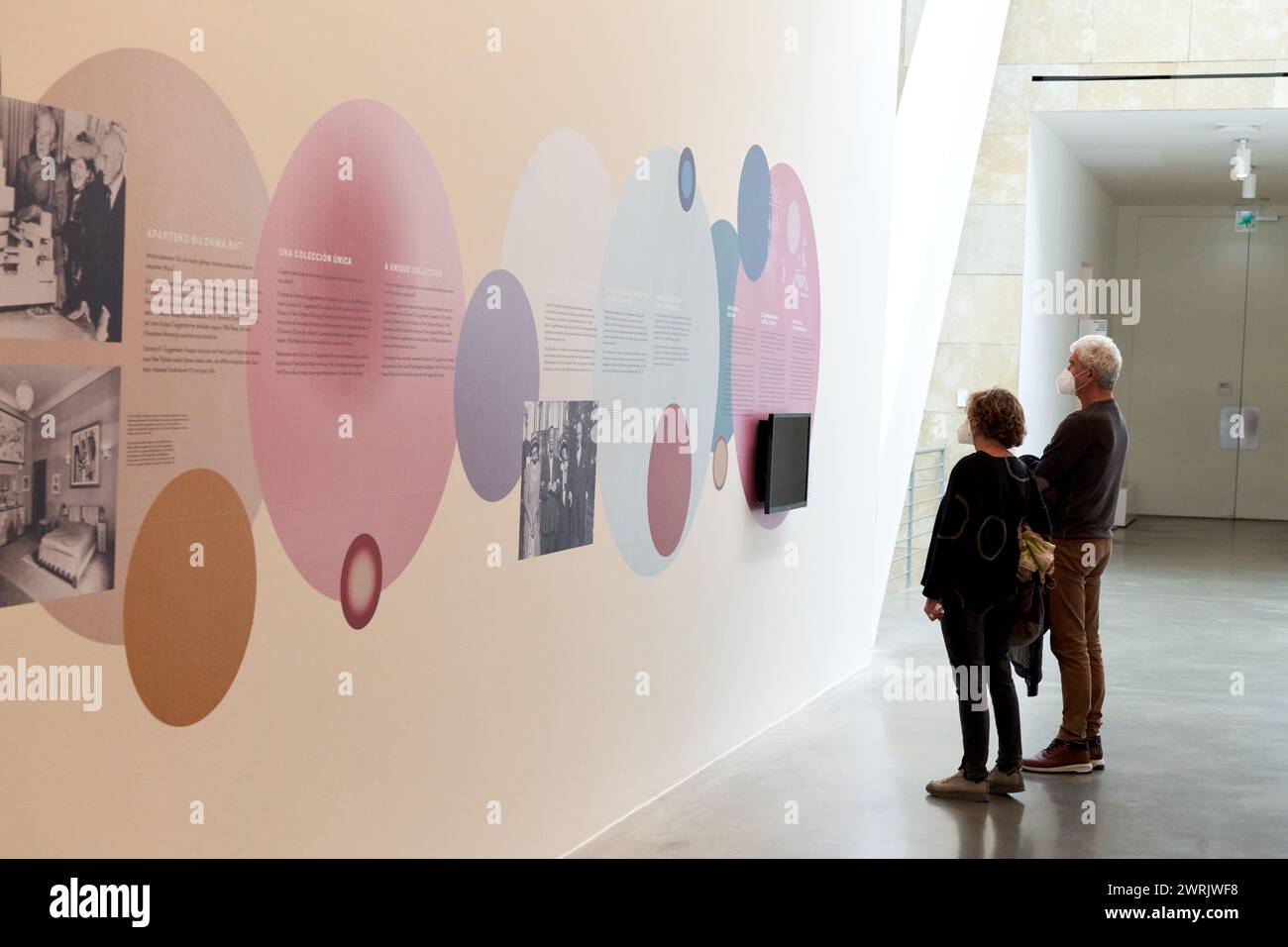 Atrium, Guggenheim Bilbao Museum, Architekt, Frank O. Gehry, Bilbao, Baskenland, Spanien, Europa. Stockfoto