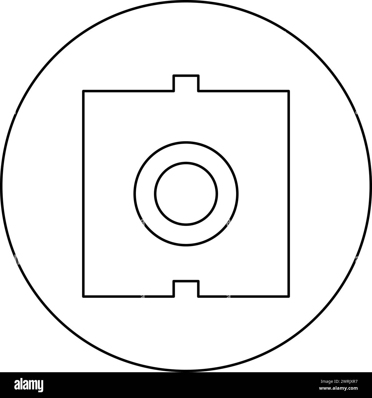 Optischer Steckverbinder Port Glasfaserkabel Laserstrahl Symbol im Kreis rund schwarz Vektor Illustration Bild Umriss Kontur Linie dünn Stil einfach Stock Vektor Optischer Steckverbinder Port Glasfaserkabel Laserstrahl Symbol im Kreis rund schwarz Vektor Illustration Bild Umriss Kontur Linie dünn Stil einfach Stock Vektor
