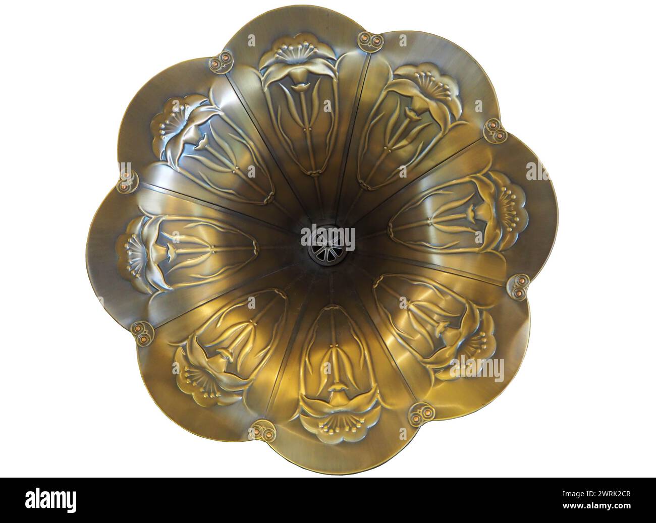 Großer Audio-Player in antikem Gold Stockfoto