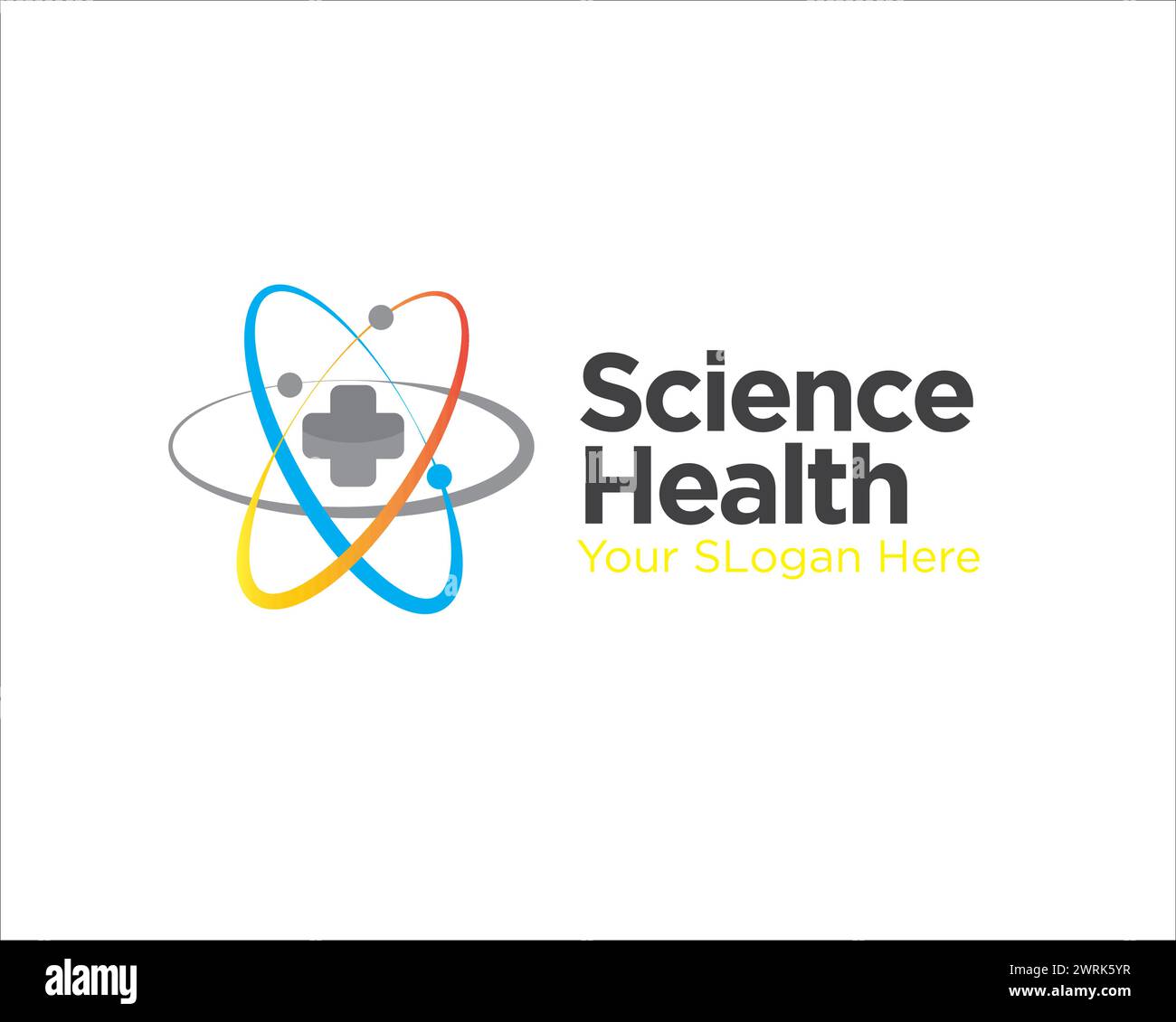 Health Science Tech Logo Designs einfach modern für den medizinischen Service Stock Vektor