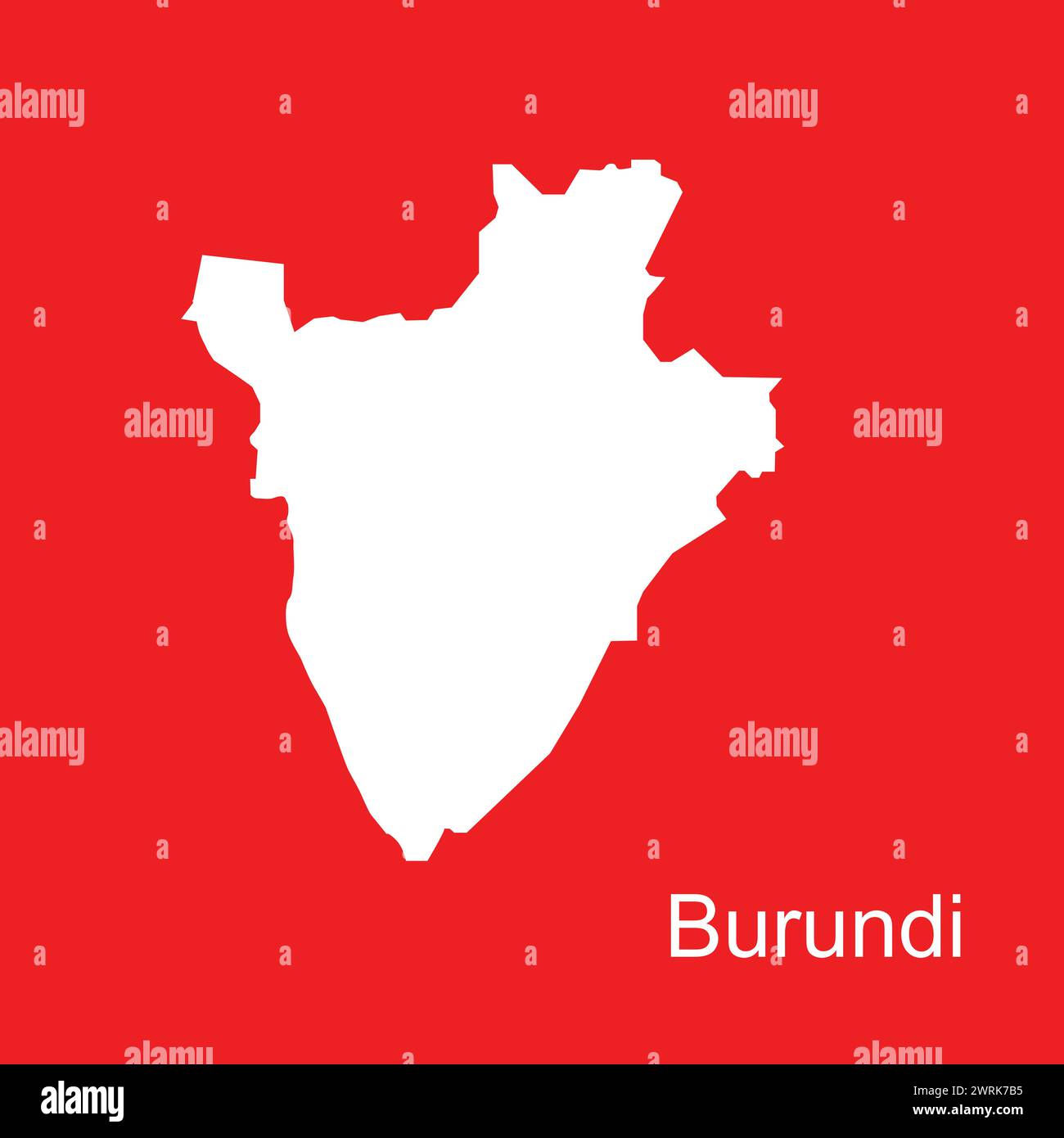 burundi Karte Symbol Vektor Illustration Design Stock Vektor