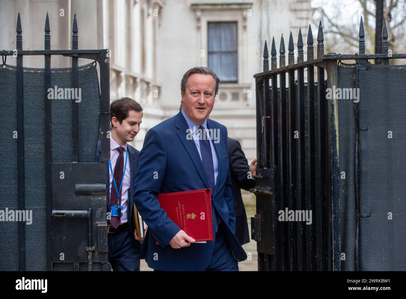 London, England, Großbritannien. März 2024. Außenminister DAVID CAMERON kommt in der Downing Street an. (Kreditbild: © Tayfun Salci/ZUMA Press Wire) NUR REDAKTIONELLE VERWENDUNG! Nicht für kommerzielle ZWECKE! Stockfoto