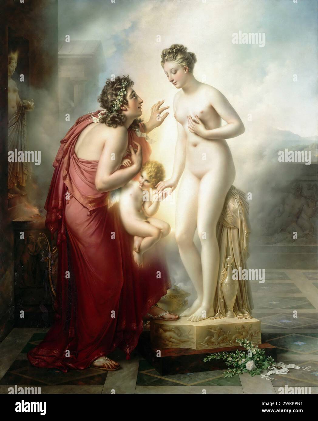 Anne-Louis Girodet de Roucy-Trioson -- Pygmalion und Galatea 1813-19, 253х202 Stockfoto