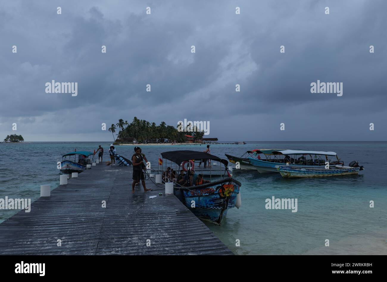 Das tägliche Leben auf den San Blas Inseln, Panama. 25.12.2023 Stockfoto
