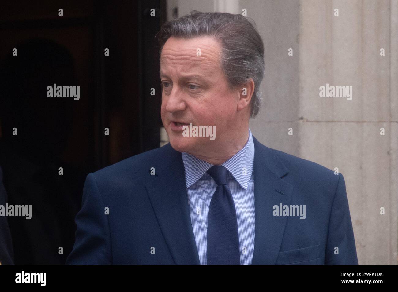 London, Großbritannien. März 2024. Lord David Cameron, Secretary of State for Foreign, Commonwealth and Development Affairs, wird in der Downing Street in Justin ng/Alamy Live News gesehen. Stockfoto