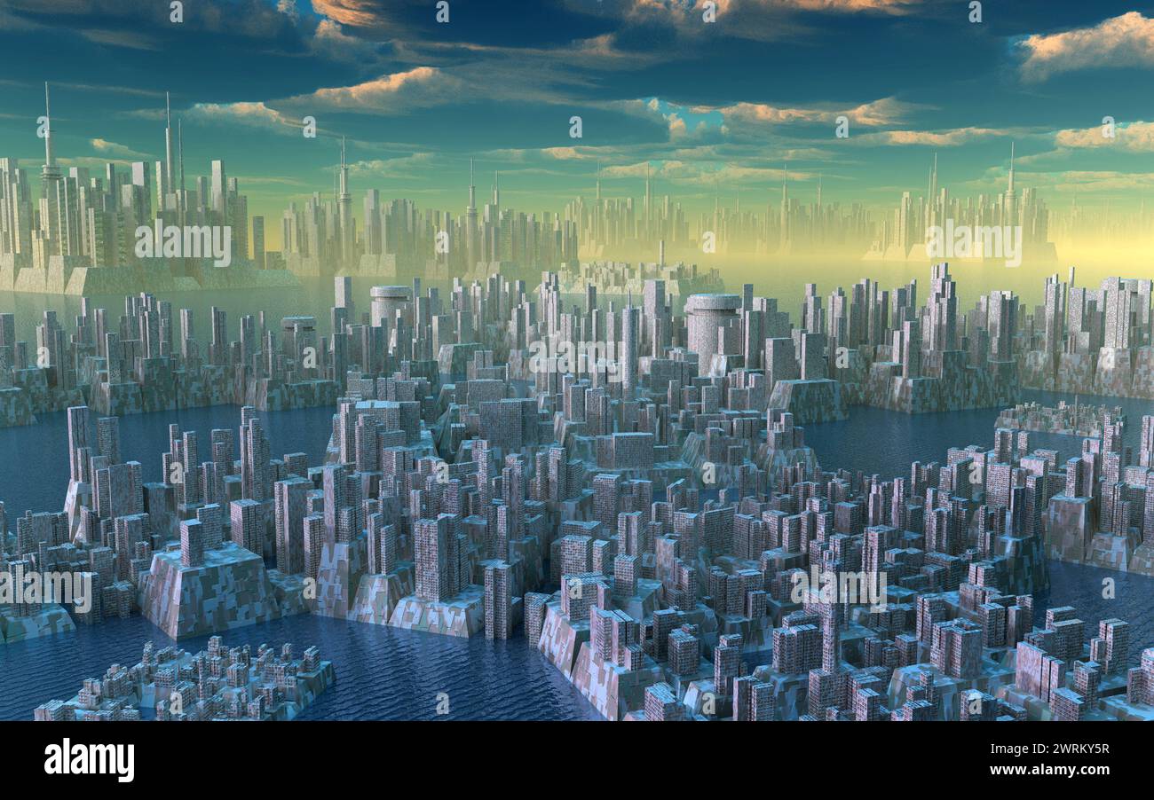 Steigende Wasserstände Stockfoto