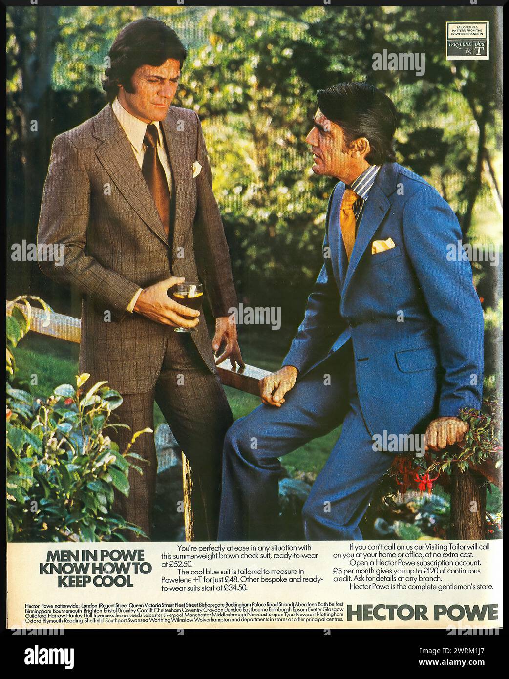 Hector Powe – 1973 – US-amerikanischer Werbespot aus den 70er Jahren Stockfoto