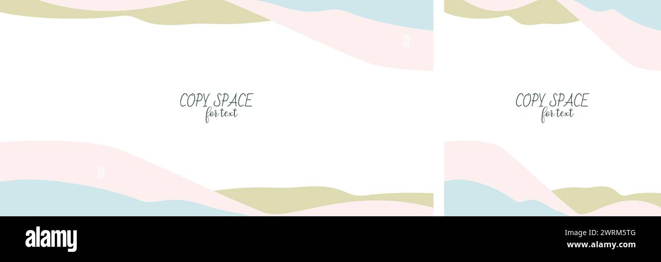 Vorlagen für abstrakte Formen, quadratische und rechteckige Vektorgrafiken. Mode Backgrounds flache Illustration für Social Media Post, Mobile App, Banner de Stock Vektor