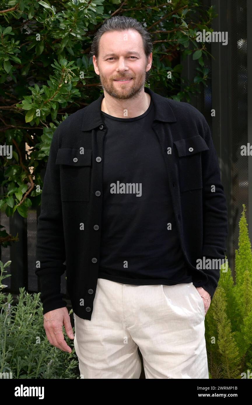 Giorgio Marchesi beim Photocall zur 2. Staffel der Rai TV-Serie 'Studio Battaglia' in der Rai Zentrale Viale Mazzini. Rom, 13.03.2024 Stockfoto