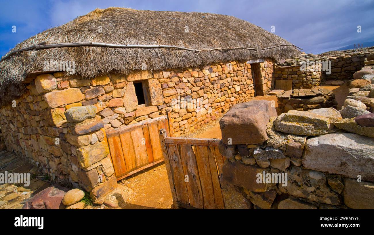 Archäologische Stätte Numancia, antike keltiberische Siedlung Numancia, Cerro de la Muela, Garray, Soria, Castilla y León, Spanien, Europa Stockfoto