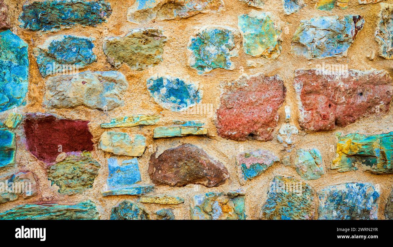Strukturiertes Hintergrunddesign Mit Natursteinwand Stockfoto