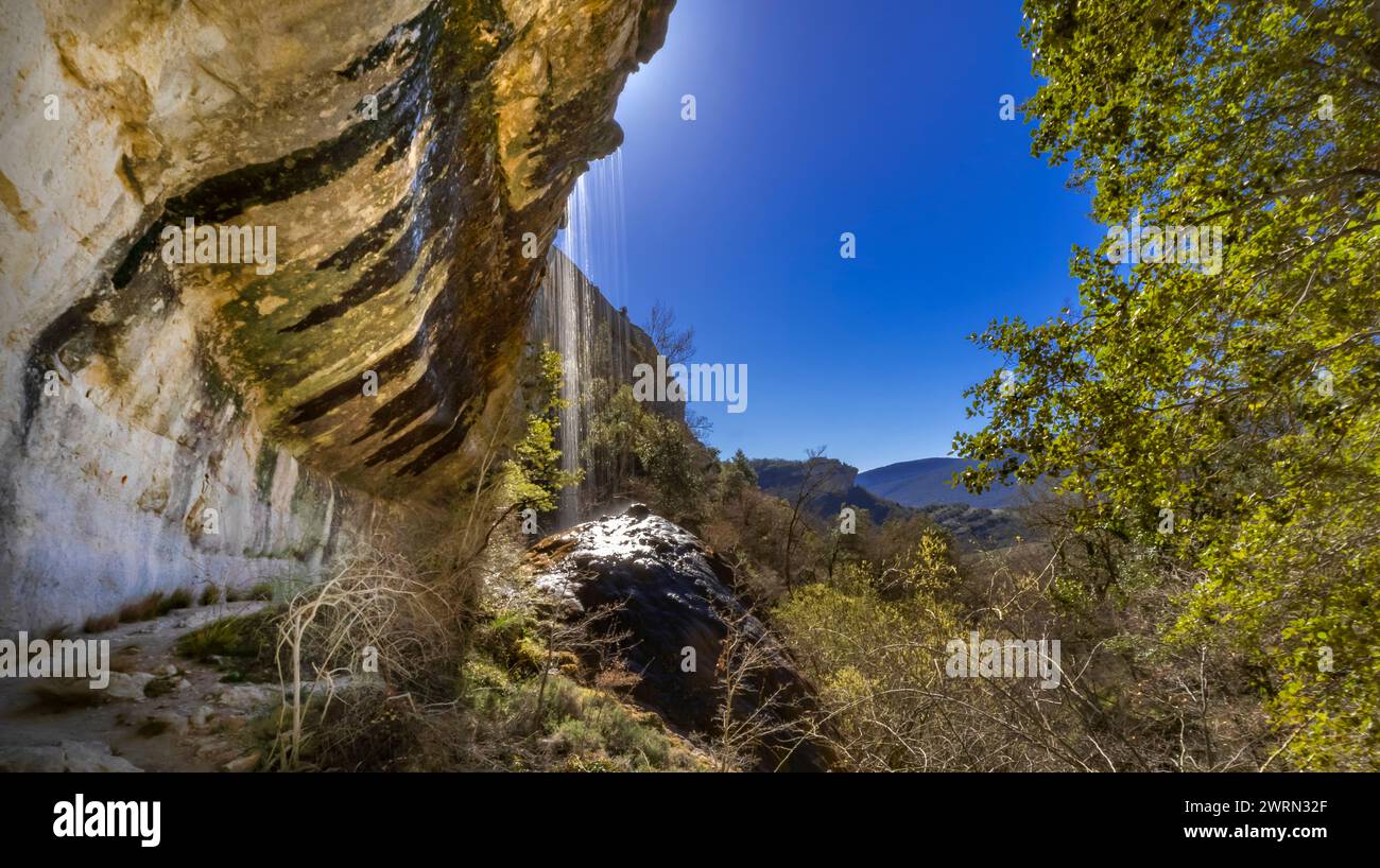 De la MEA Wasserfall, Schlucht des MEA, Puentedey, Las Merindades, Burgos, Kantabrische Berge, Castilla y León, Spanien, Europa Stockfoto