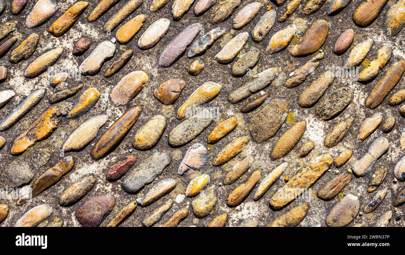 Strukturiertes Hintergrunddesign Mit Natursteinwand Stockfoto