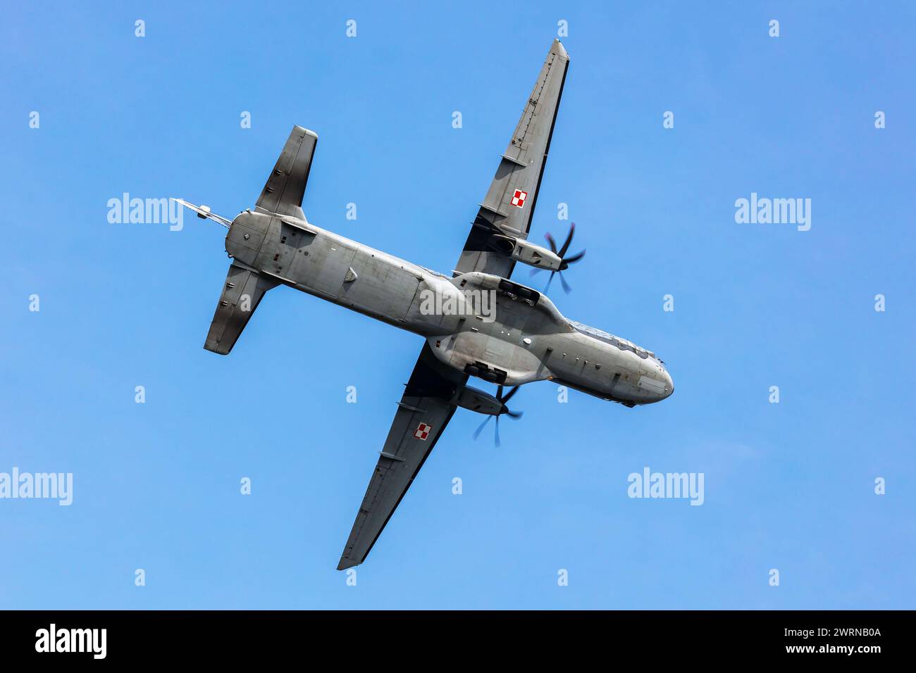 Radom, Polen - 26. August 2023: Luftwaffe Airbus CASA C295. Luftfahrt- und Militärflugzeuge. Stockfoto