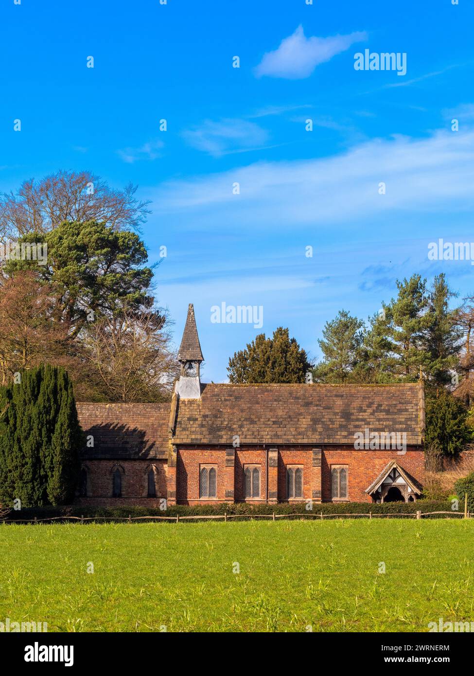 Norcliffe Chapel im Dorf Styal, Cheshire, England. Stockfoto