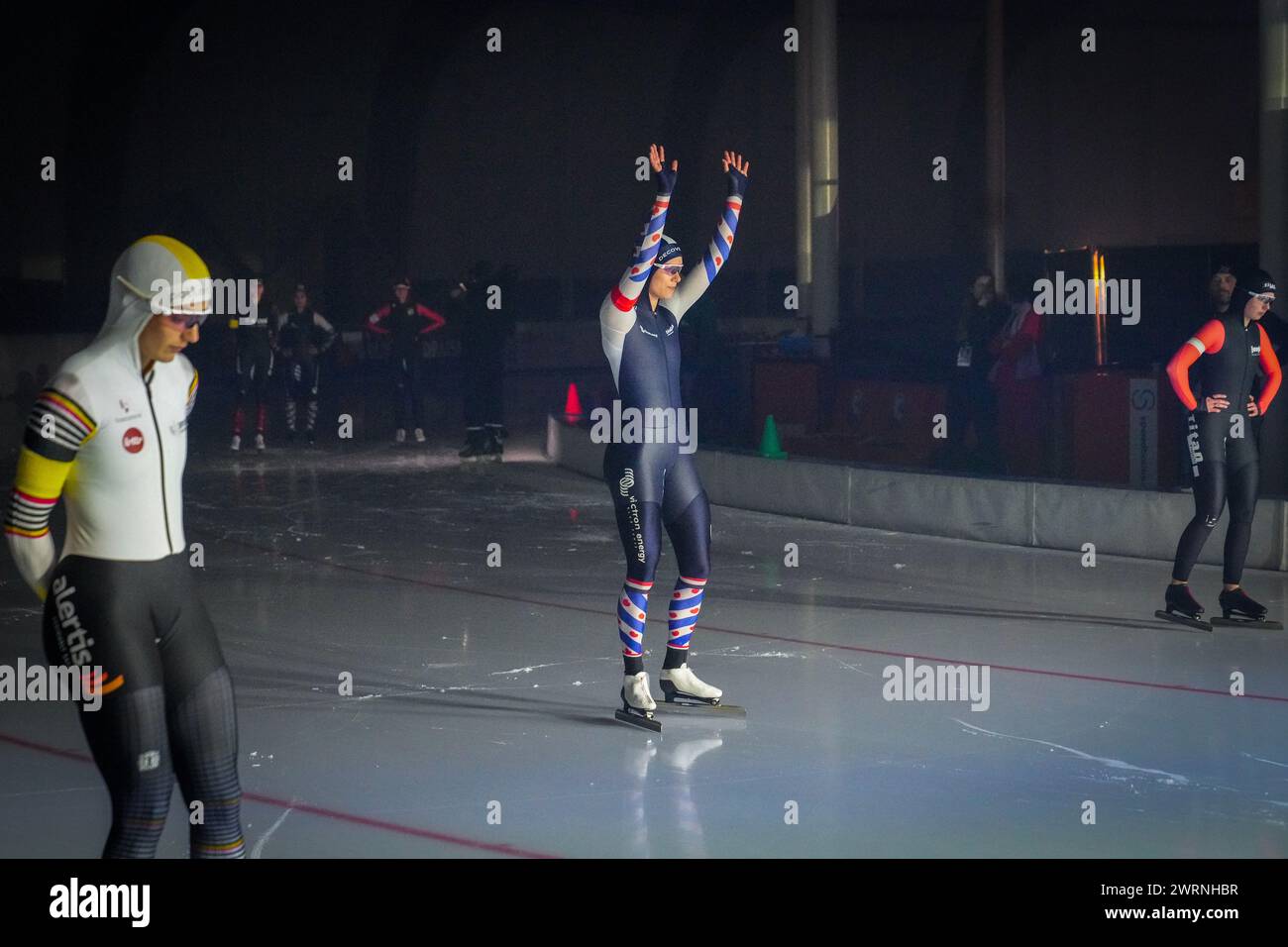 Leeuwarden, Niederlande. März 2024. LEEUWARDEN, NIEDERLANDE - 13. MÄRZ: Anna Boersma während des Zilveren Bal in Elfstedenhal am 13. März 2024 in Leeuwarden, Niederlande. (Foto von Douwe Bijlsma/Orange Pictures) Credit: Orange Pics BV/Alamy Live News Stockfoto