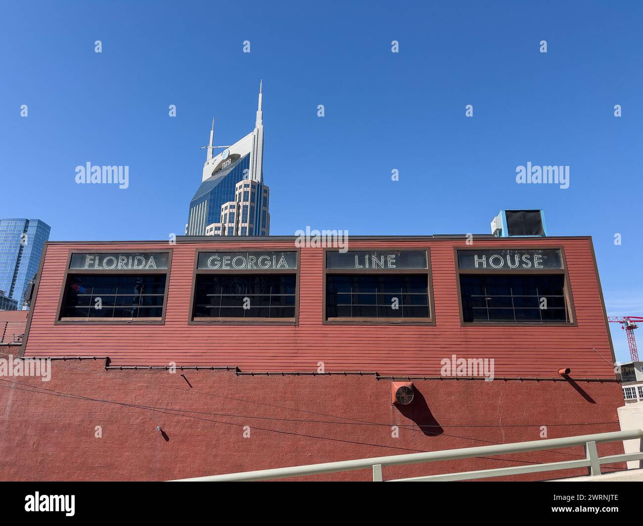 Das FGL House ist eine Bar und ein Restaurant im Stil der Florida Georgia Line an der 3rd Avenue in der Innenstadt von Nashville. Stockfoto