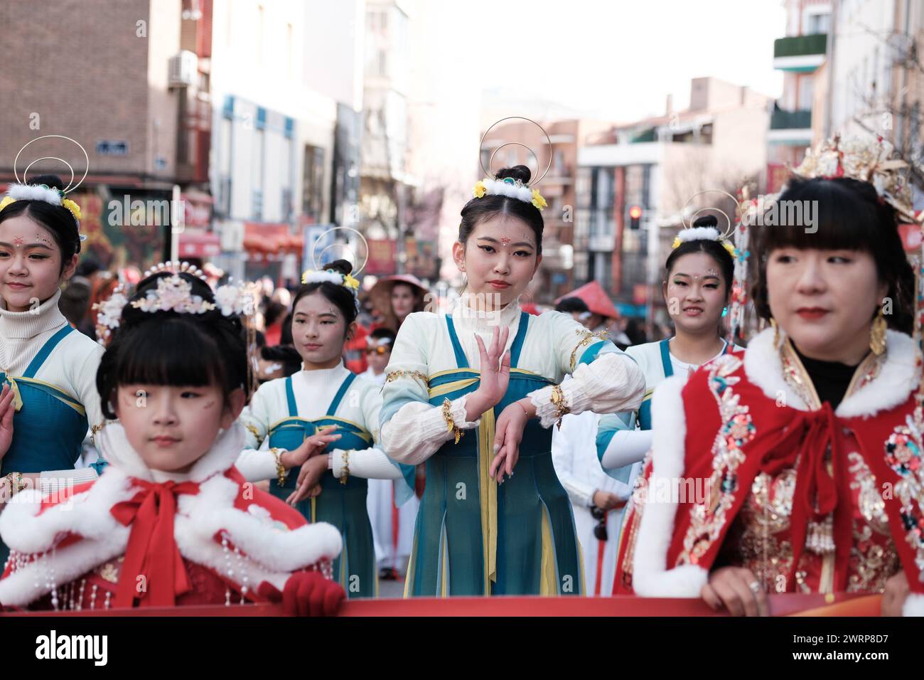 Chinesisches Neujahr, Parade 2024 in Madrid mit: Siehe Wo: Madrid, Spanien Wann: 11. Februar 2024 Credit: Oscar Gonzalez/WENN Stockfoto