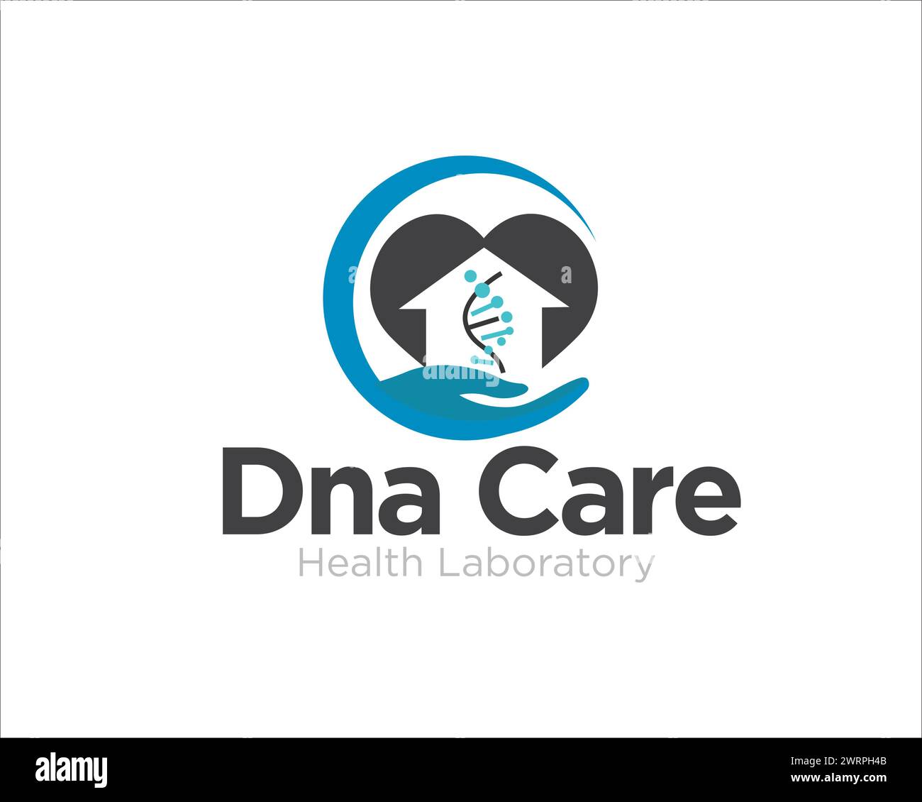 dna Care Logo Designs für medizinische Klinik und Gesundheitsdienst Stock Vektor