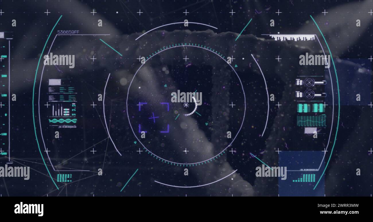 Bild des Scope-Scans über dna-Strang Stockfoto