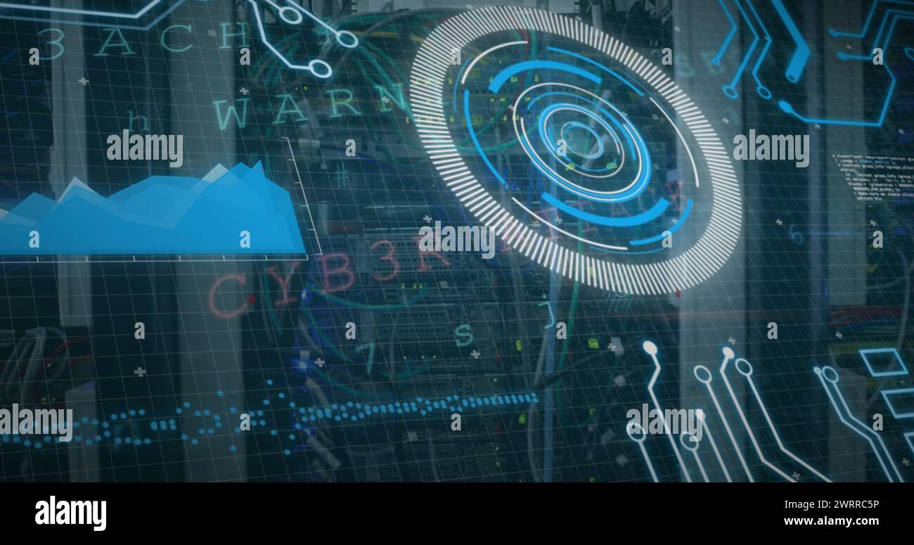 Futuristische Konzepte für die Cybersicherheit werden angezeigt Stockfoto