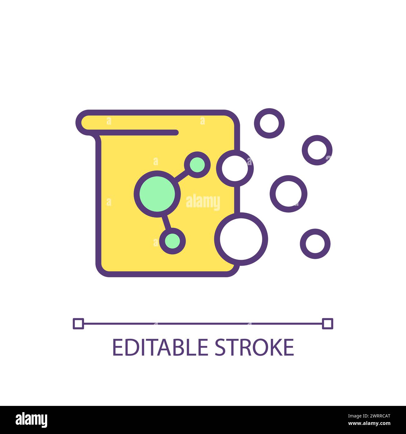 RGB-Farbsymbol für wissenschaftliche Fermentation Stock Vektor
