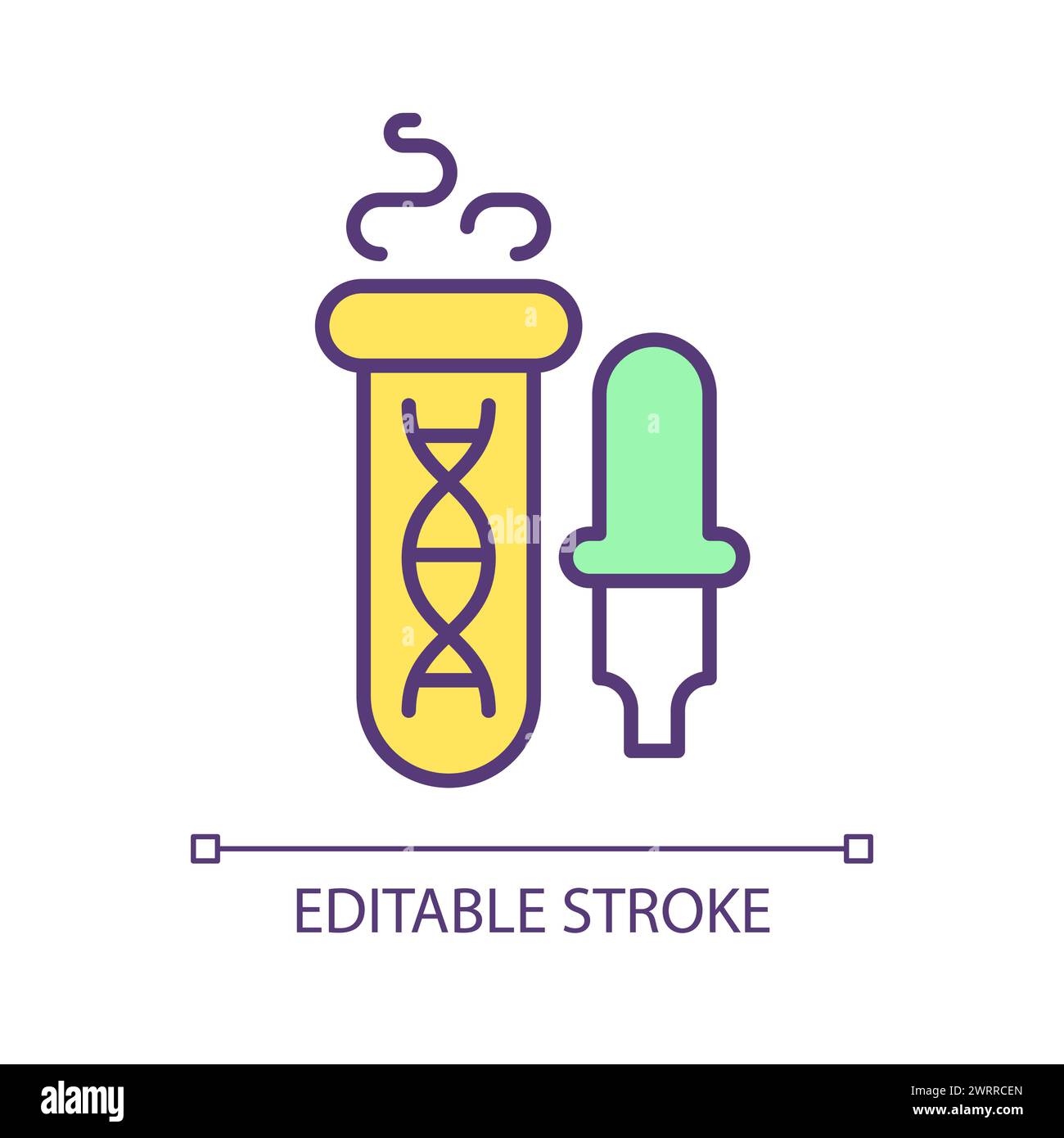 RGB-Farbsymbol für synthetische Biologie Stock Vektor
