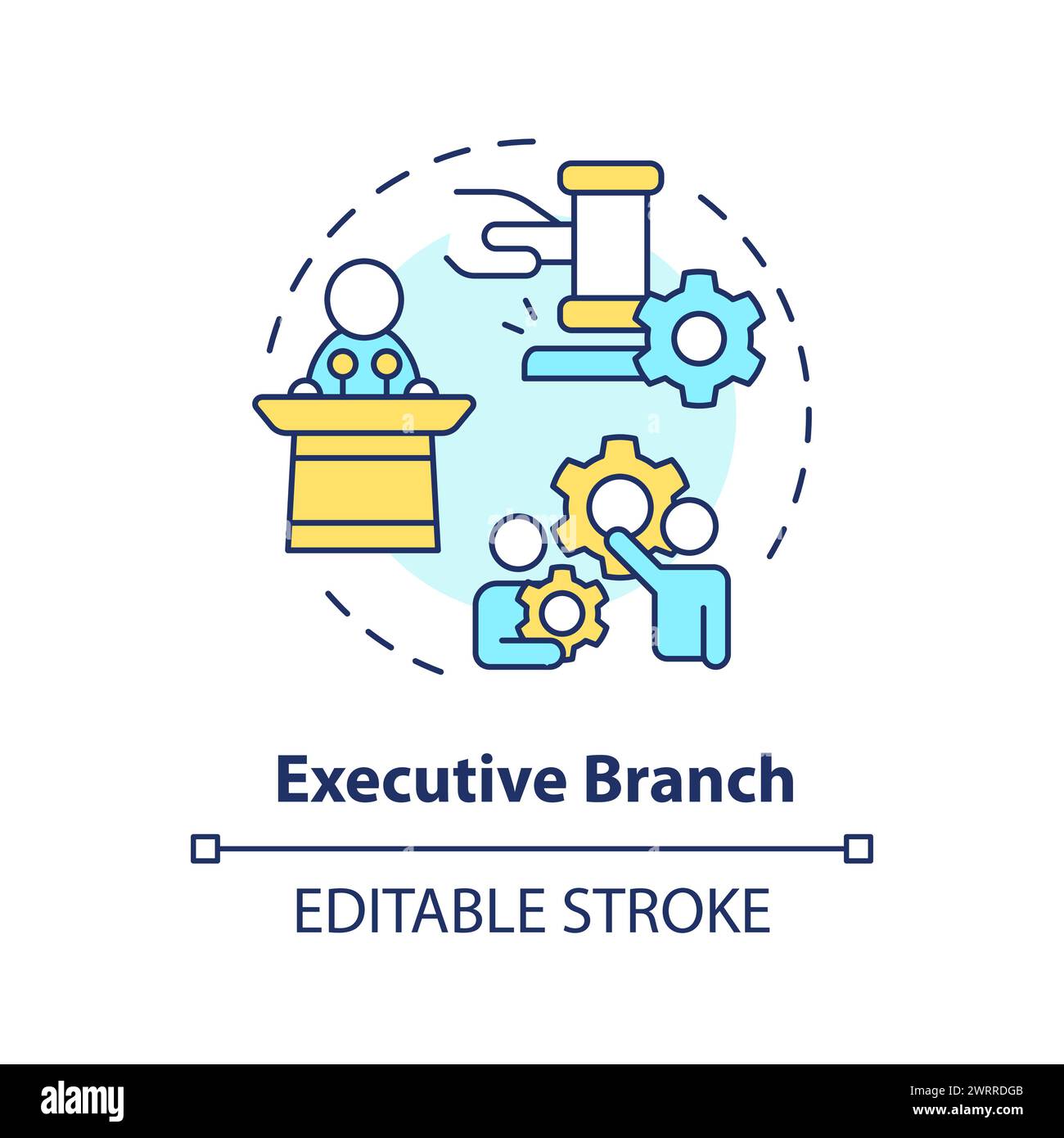 Symbol für mehrfarbiges Konzept der Executive Branch Stock Vektor