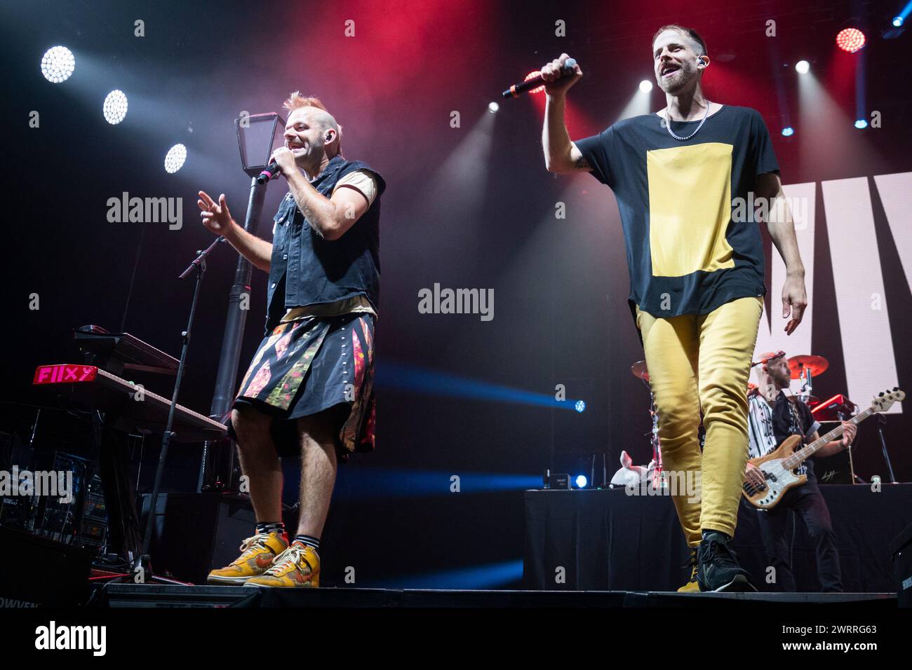 MADRID, ESPAÑA – 27. OKTOBER. La Pegatina en concierto de 20 aniversario en el Wizink Center de Madrid el 27 de Octubre de 2023 Stockfoto