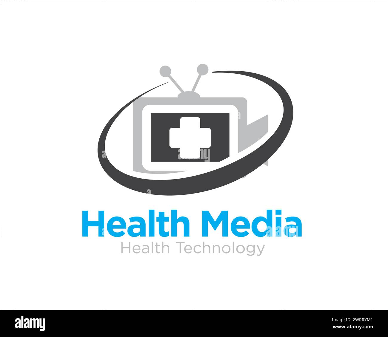 tv-Medien Gesundheitsdienst-Logo für Online-Gesundheits- und medizinische Dienste Stock Vektor