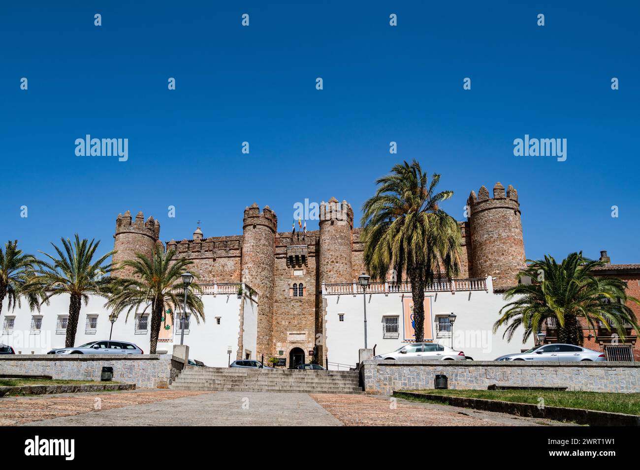 15. Jahrhundert Alcázar von Zafra, Extrenadura, Spanien Stockfoto