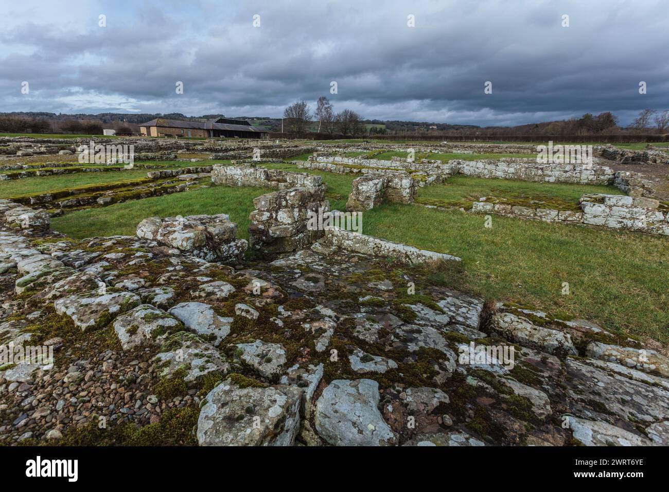 Corbridge Roman Town, Northumberland, England, Großbritannien: Ursprünglich Coria. Ein römisches Fort & Garrison südlich der Hadriansmauer Stockfoto