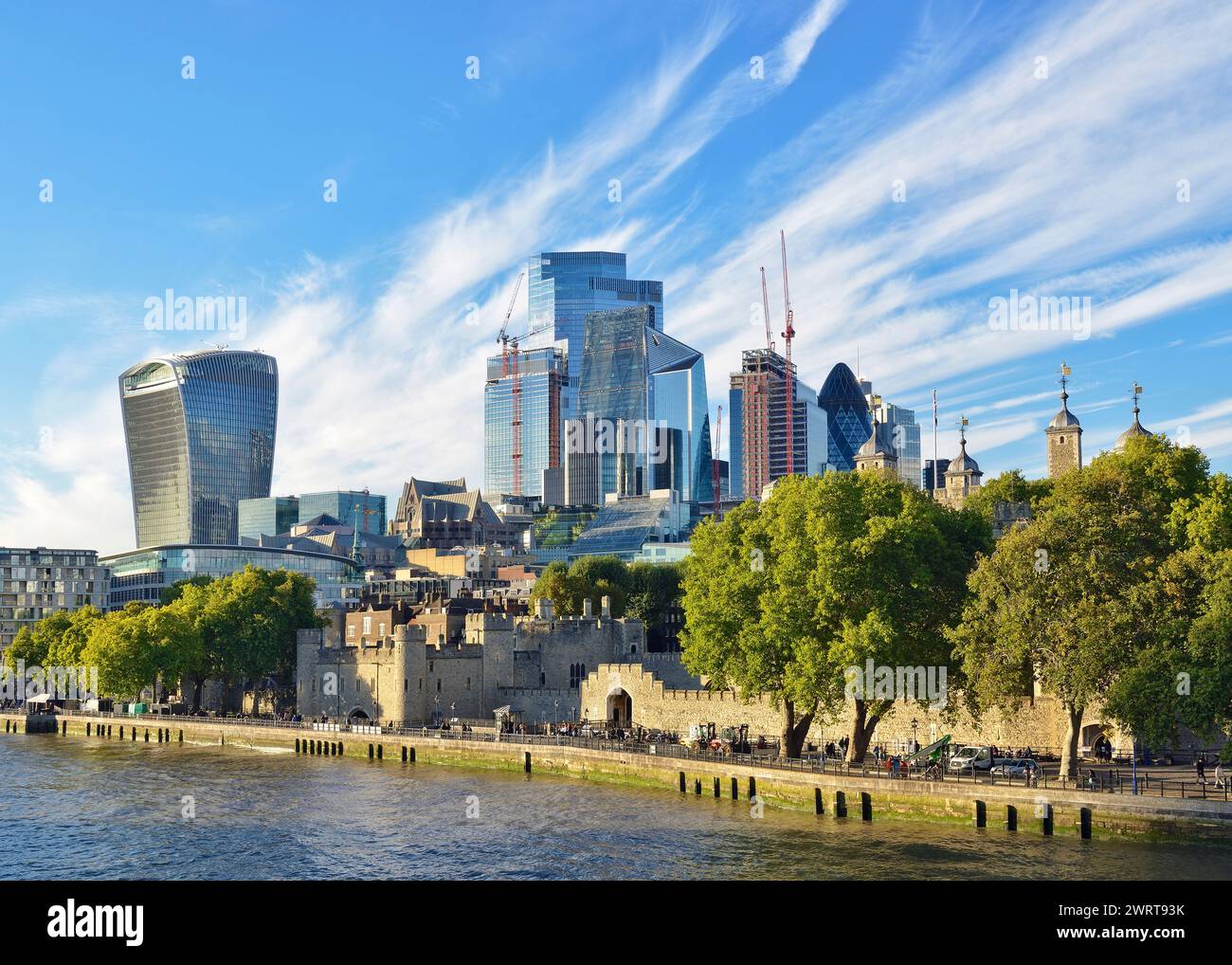Skyline der Stadt London, England, Großbritannien Stockfoto