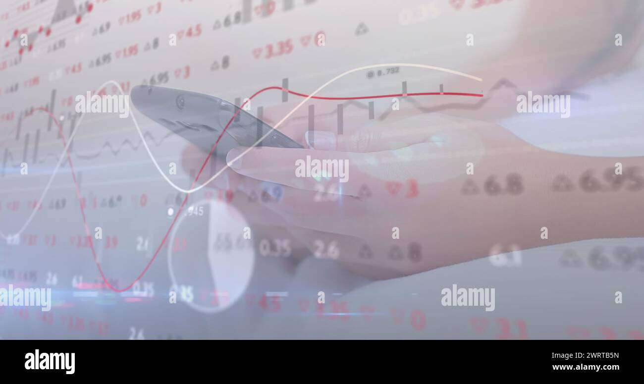 Abbildung mathematischer Gleichungen über Scope-Scans Stockfoto