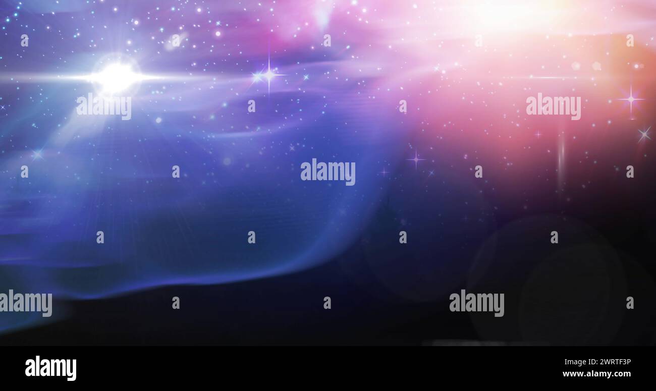 Bild des Sternzeichensymbols des schützen über leuchtenden Sternen Stockfoto