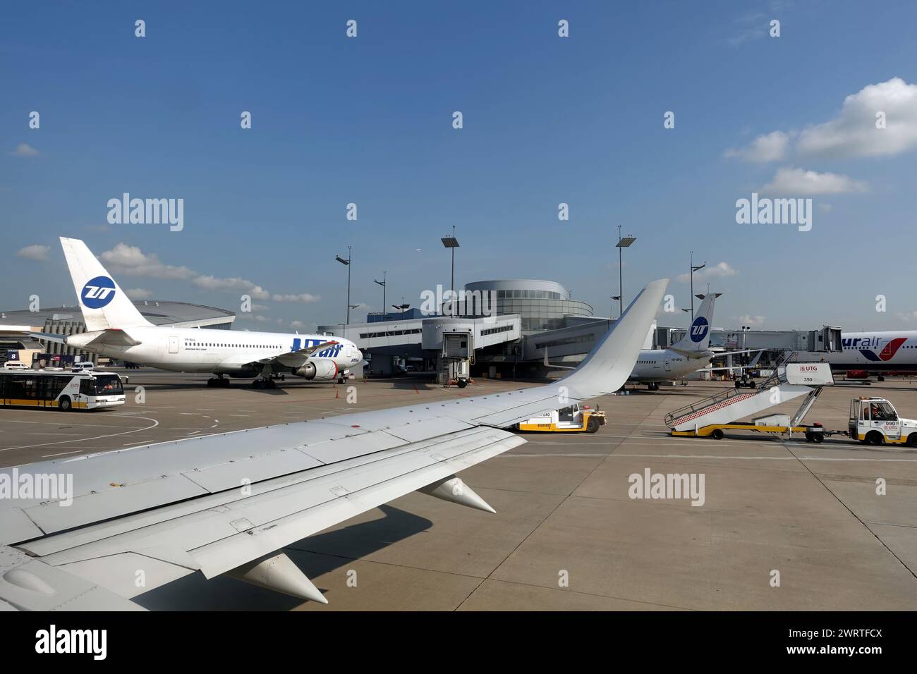 UTAir Airlines Passagier-Überschallflugzeuge auf dem Flughafenfeld im Flughafen Vnukovo Stockfoto