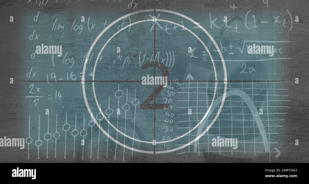 15 bis 0 Countdown vor grauem Hintergrund 4k Stockfoto