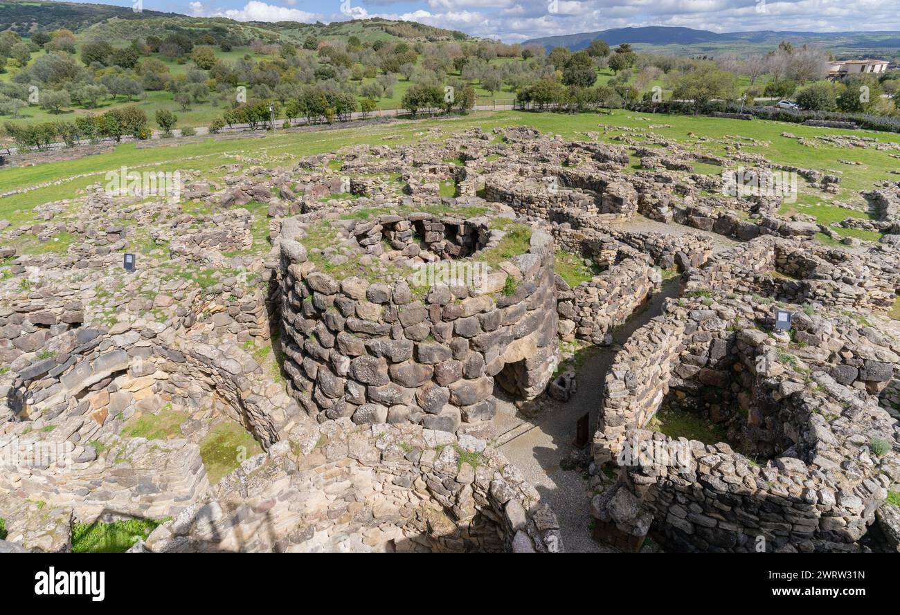 nuraghe barumini - su nuraxi Nuragic Complex su nuraxi in barumini in Zentral-sardinien Stockfoto