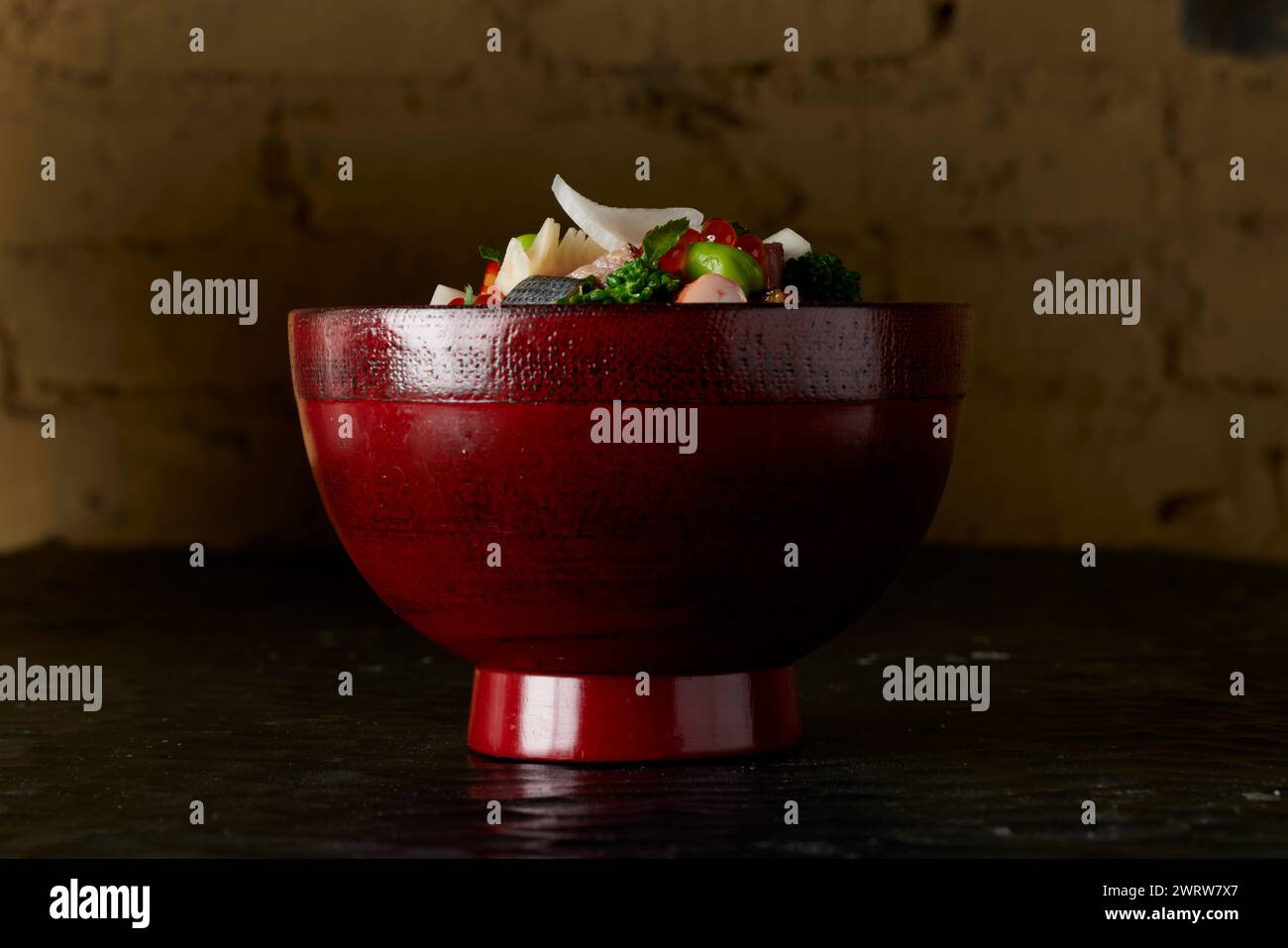 Japanische Poke Bowl Stockfoto