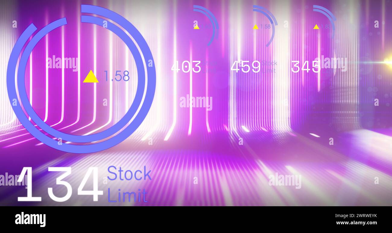 Bild der Datenverarbeitung über Scopes Stockfoto