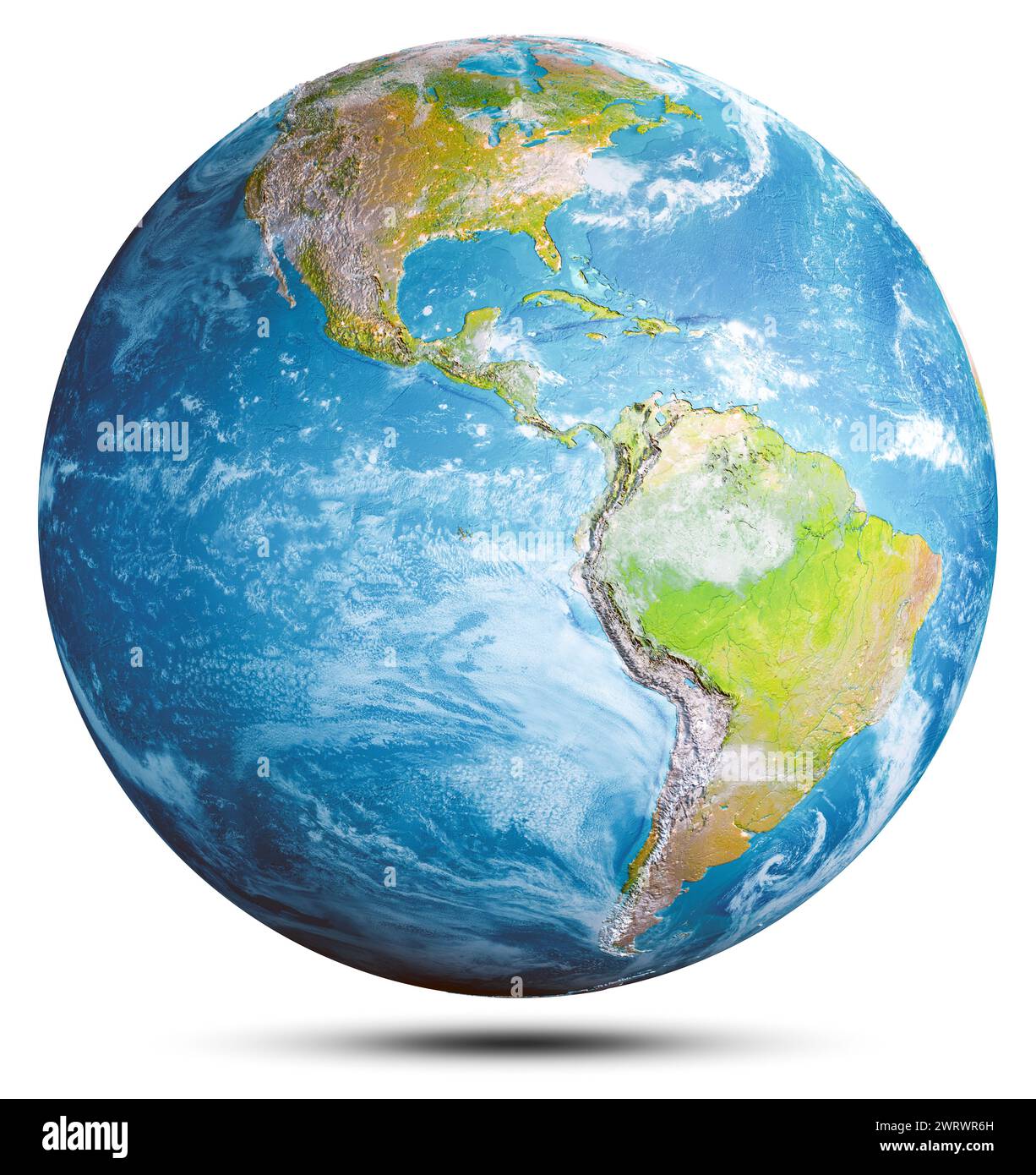 Weltglobus-Planet. Elemente dieses Bildes, bereitgestellt von der NASA. 3D-Rendering Stockfoto