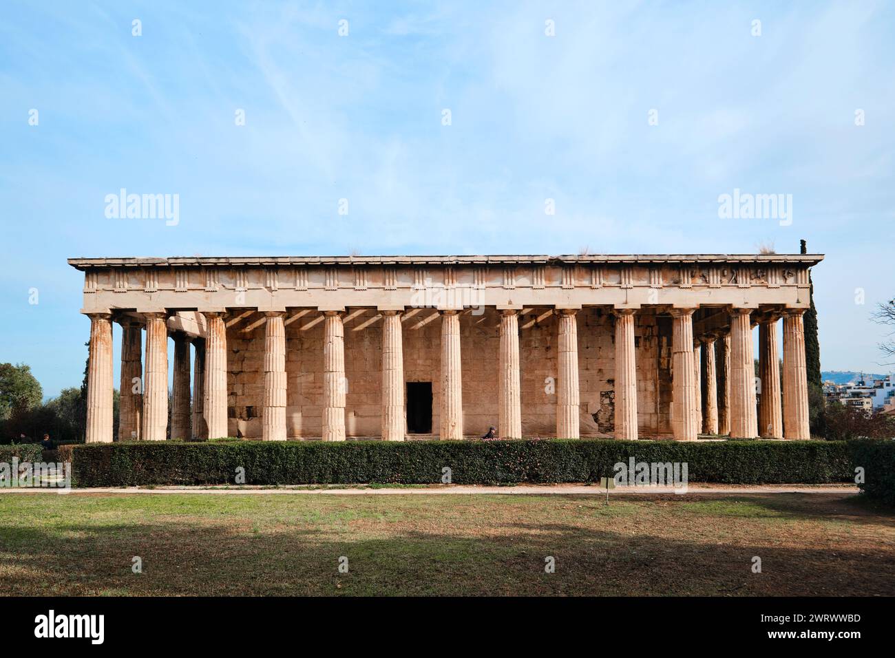 Athen, Griechenland - 03. März 2024: Tempel des Hephaistos im antiken Agora Stockfoto