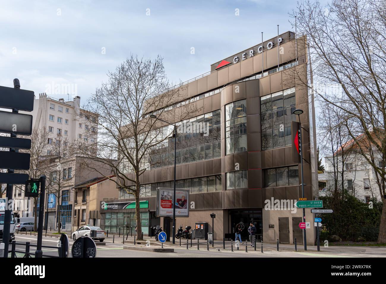 Außenansicht des Hauptquartiers von Gercop. Gercop ist ein französisches Unternehmen, das sich auf Software für Immobilienfachleute spezialisiert hat Stockfoto