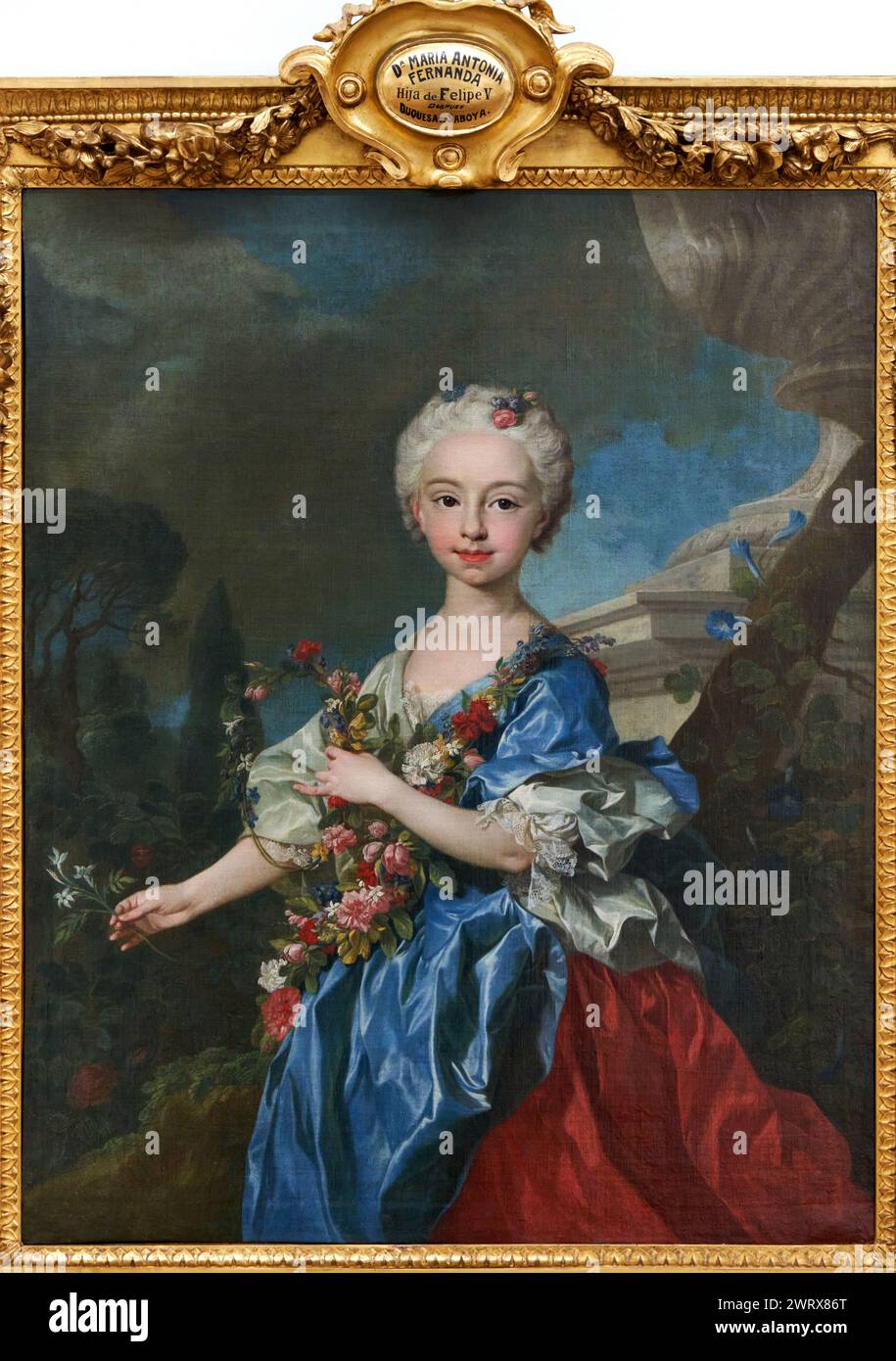 Louis-Michel van Loo, (Toulon, 1707 - Paris, 1771), María Antonia Fernanda de Borbón, Infantin von Spanien, um 1737, Museum der Schönen Künste, Museo Bellas Ar Stockfoto
